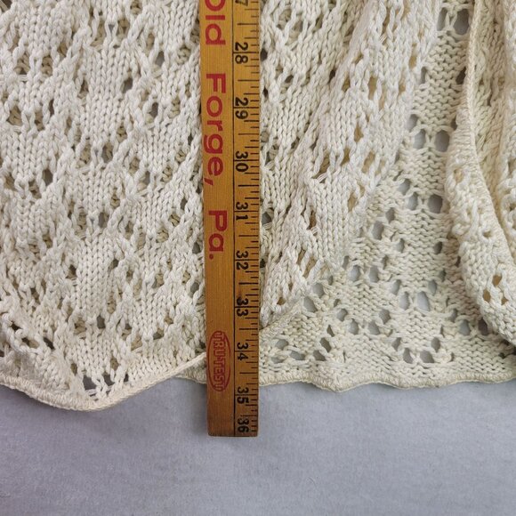 Carly Blake Cream Open-Knit Cotton Vest Medium USA Layering Deadstock - Picture 8 of 8